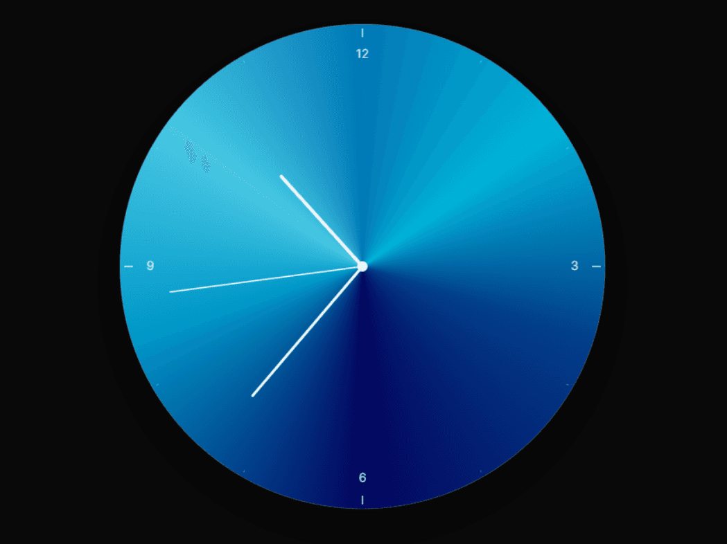 Screenshot of Gradient Clock